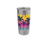 Cool Miami Florida Graphic Design Tees, I Love Miami, Miami Bicchiere termico in acciaio inox doppia parete
