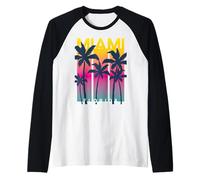 Cool Miami Florida Graphic Design Tees, I Love Miami, Miami Maglia con Maniche Raglan