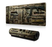 Cool Military Weapon Build Weapon Parts Display Large Gaming Mouse Pad, Desk Mat for Keyboard and Mousepad, Multi-Size for Computer Office Supplies Accessories (D,300 * 600 * 2MM)