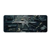 Cool Military Weapon Build Weapon Parts Display Large Gaming Mouse Pad, Military Weapon Parts Design XXL Gaming Mouse Pad, for Laptop & Desktop Use (#1,11.8 * 31.4in/30 * 80cm)