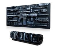 Cool Military Weapon Build Weapon Parts Display Large Gaming Mouse Pad, Military Weapon Parts Design XXL Gaming Mouse Pad, for Laptop & Desktop Use (#14,11.8 * 31.4in/30 * 80cm)