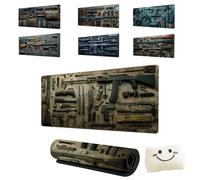 Cool Military Weapon Build Weapon Parts Display Large Gaming Mouse Pad,Stylish Desk Protector With Non-Slip Rubber,Computer Office Supplies Accessories For Table Decor (3,3MM*300 * 800)