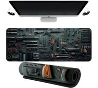 Cool Military Weapon Build Weapon Parts Display Large Gaming Mouse Pad,Stylish Desk Protector with Non-slip Rubber,Computer Office Supplies Accessories for Table Decor