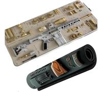Cool Military Weapon Build Weapon Parts Display Large Gaming Mouse Pad,Stylish Desk Protector with Non-slip Rubber,Computer Office Supplies Accessories for Table Decor