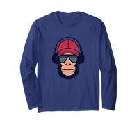 Cool Monkey DJ Cuffie Regalo Amante della Musica Maglia a Manica