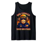 Cool Monkey Le Cattive scelte Fanno Buone storie Design dell'umorismo Canotta