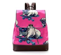 Cool Moon in Space Astrology Background PU Leather Backpack Purse per le donne, borsa a tracolla da viaggio da donna alla moda, Multicolore 02, 27x12.3x32cm