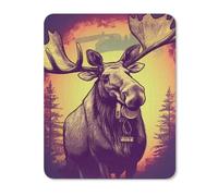 Cool Moose - Tappetino per mouse piccolo con base in gomma antiscivolo, tappetino per mouse personalizzato per gaming, 24,9 x 20,1 cm, per computer portatile, casa e ufficio