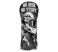 Cool Motorcyclist No Risk No Story Golf Club Cover Set Coprimazza con Targhette Numeri per Driver Hybrid e Fairway Woods