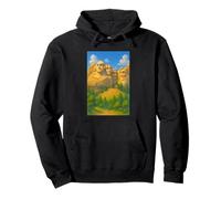 Cool Mount Rushmore National Memorial USA Presedents Cartoon Felpa con Cappuccio