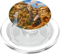 Cool Mount Rushmore National Memorial USA Presedents cartoon PopSockets PopGrip per MagSafe