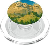 Cool Mount Rushmore National Memorial USA Presedents cartoon PopSockets PopGrip per MagSafe