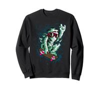 Cool Mummy Skateboard, I Love Skateboarding, Skateboard Fun Felpa