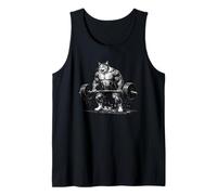 Cool Muscolare Calico Cat Bodybuilder Fitness Power Gym Canotta