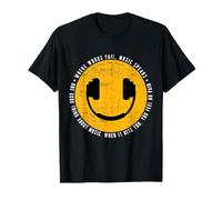 Cool Music Smile Face Emotional Spirit Illustration Graphic Maglietta