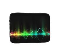Cool Music Sound Wave Custodia per computer portatile per donne e uomini, 15 pollici impermeabile borsa per computer portatile leggera borsa per notebook