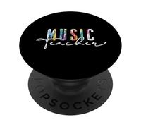Cool Music Teacher - Carino Istruttore di musica per il ritorno a scuola PopSockets PopGrip Adesivo