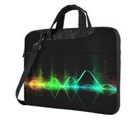 Cool Musica onda sonora Laptop Tote Bag per gli Uomini Donne Del Manicotto Del Computer Portatile Borsa Della Spalla Cartella, Nero, 13 inch