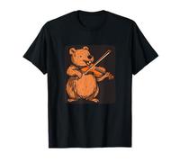 Cool Musical Beaver Suonare il violino per un'atmosfera divertente Maglietta