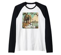 Cool Nantes Cerca Gli Amanti degli Elefanti e delle Città Maglia con Maniche Raglan