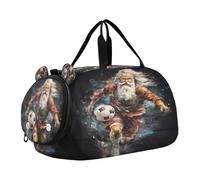 Cool Natale Sport Santa Borsa Sportiva da Nuoto e Palestra con Scomparto per Scarpe Borsa da Viaggio per Il Fine Settimana Borsone per Ragazzi