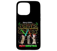 Cool New Year Christmas Cats Meow Fighting Illustration Fun Custodia per iPhone 15 Pro Max
