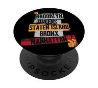 Cool New York City 5 Boroughs, New York City Illustration PopSockets PopGrip Adesivo