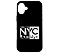 Cool New York City Brooklyn Free Style Illustration Graphic Custodia per iPhone 16 Plus