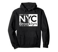 Cool New York City Brooklyn Free Style Illustration Graphic Felpa con Cappuccio