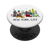 Cool New York City Sketch Drawing Art Illustration Graphic PopSockets PopGrip Adesivo