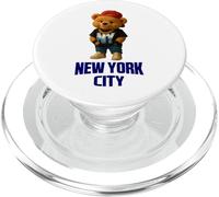 Cool New York City Teddy Bear Illustration Graphic Designs PopSockets PopGrip per MagSafe