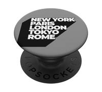 Cool New York Paris London Tokyo Rome Illustration Graphic PopSockets PopGrip Adesivo