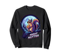 Cool Night Nutter Scoiattolo con Occhiali da Sole al Chiaro di Luna Felpa