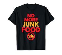 Cool No More Junk Food Dieta Nutrizione Fast Food Amanti Maglietta