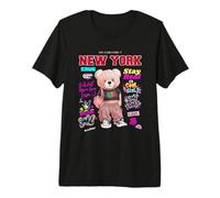 Cool NYC Teddy Bear Girl Boss Illustration Graphic Designs Maglietta Premium