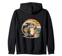 Cool Occhiali da Sole Otter Surfing Big Ocean Wave Felpa con Cappuccio