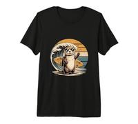 Cool Occhiali da Sole Otter Surfing Big Ocean Wave Maglietta Premium