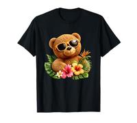 Cool Occhiali da Sole Teddy Bear Tropical Summer Vibes Maglietta