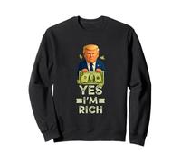 Cool One Dollar Cartoon Style, Yes I'm Rich, Rich Graphic Felpa