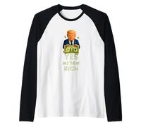 Cool One Dollar Cartoon Style, Yes I'm Rich, Rich Graphic Maglia con Maniche Raglan
