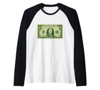 Cool One Dollar Cartoon Style, Yes I'm Rich, Rich Graphic Maglia con Maniche Raglan
