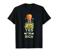 Cool One Dollar Cartoon Style, Yes I'm Rich, Rich Graphic Maglietta