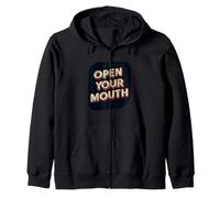 Cool Open Your Mouth Look per Ragazzi e Ragazze Felpa con Cappuccio