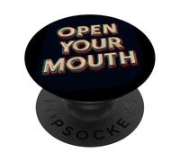 Cool Open Your Mouth Look per ragazzi e ragazze PopSockets PopGrip Adesivo