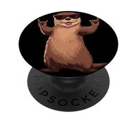 Cool Otter Rock mano segni occhiali da sole animale grafico e PopSockets PopGrip Adesivo