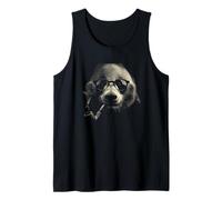 Cool Panda Divertente Animale Hipster Fumatore Pipe Design Canotta