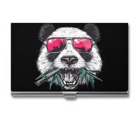 Cool Panda Portaocchiali Novità Porta Biglietti da Visita Sottile Metallo Carte di Credito Nome Caso Portafoglio Organizer per Uomini Donne 9,4 x 5,6 x 0,8 cm, Stile:, Taglia unica
