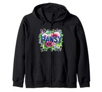 Cool Pansy Flower Costume per Viole del Pensiero e Stagione di fioritura Felpa con Cappuccio