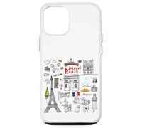 Cool Paris France Illustration Sketch Drawing Fashion Stuffs Custodia per iPhone 12/12 Pro