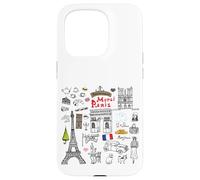 Cool Paris France Illustration Sketch Drawing Fashion Stuffs Custodia per iPhone 15 Pro